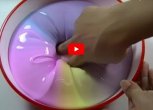 ВИДЕО — Как сделать цветной лизун РАДУГА своими руками | DIY Slime